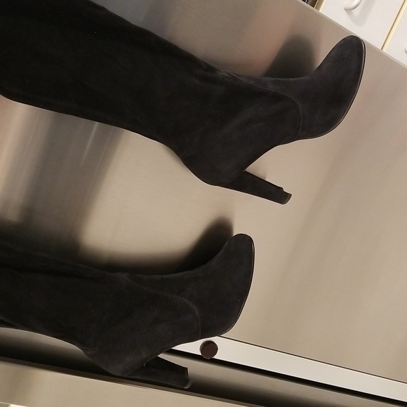 💕STUART WEITZMAN💕 Highland Suede Over-the-Knee Boots ~ Black 8.5 - Picture 8 of 16